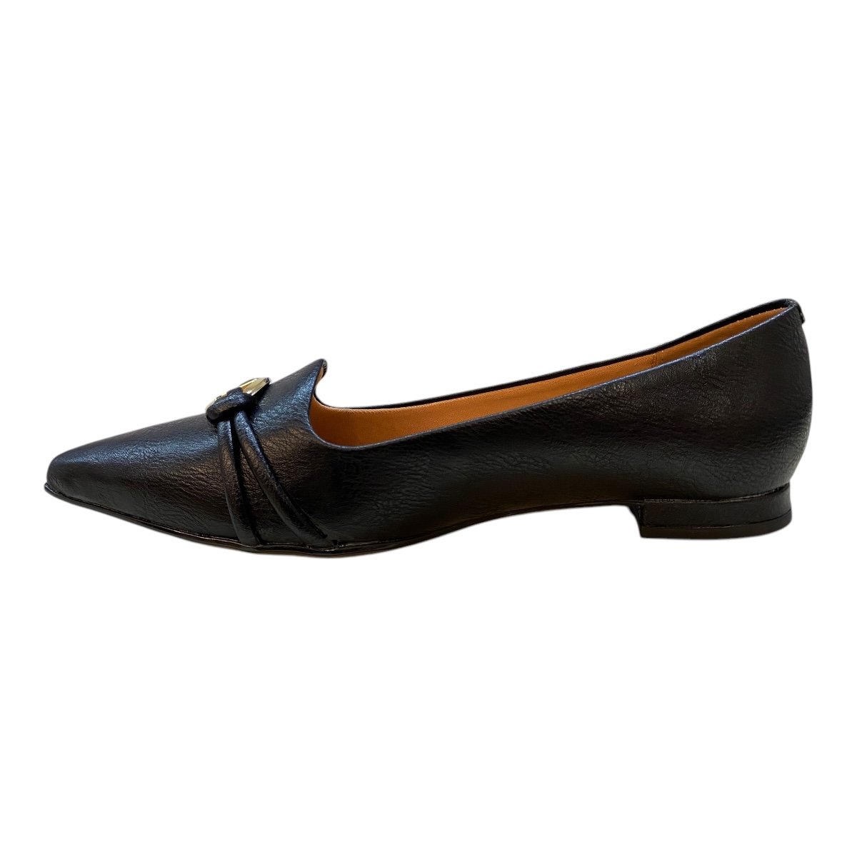 Sapatilha Feminino Vizzano Conforto Pelica Casual Logo Dourado  1206.1004 Preto Preto 4