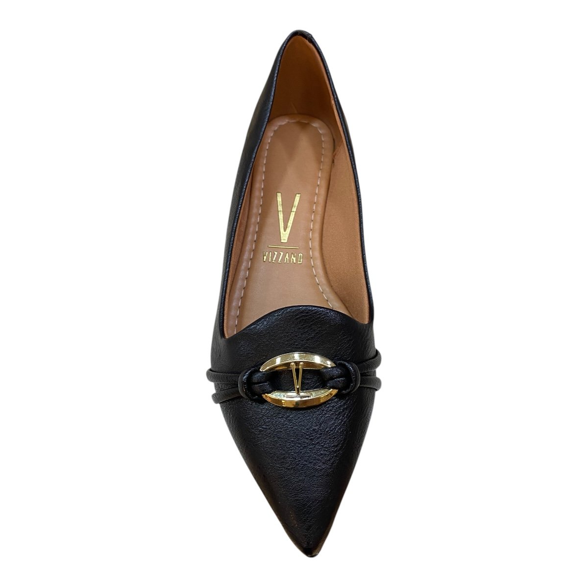 Sapatilha Feminino Vizzano Conforto Pelica Casual Logo Dourado  1206.1004 Preto Preto 6