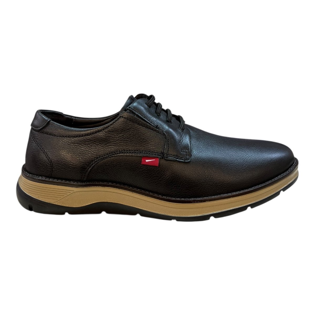 Sapato Masculino Ferracini Fluence Casual Social Couro 5553-559G Preto Preto 1