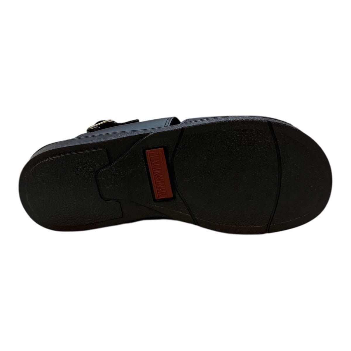Sandalia Masculino Italianinho Casual Conforto Couro 2 Em 1 10340302 Preto Preto 4