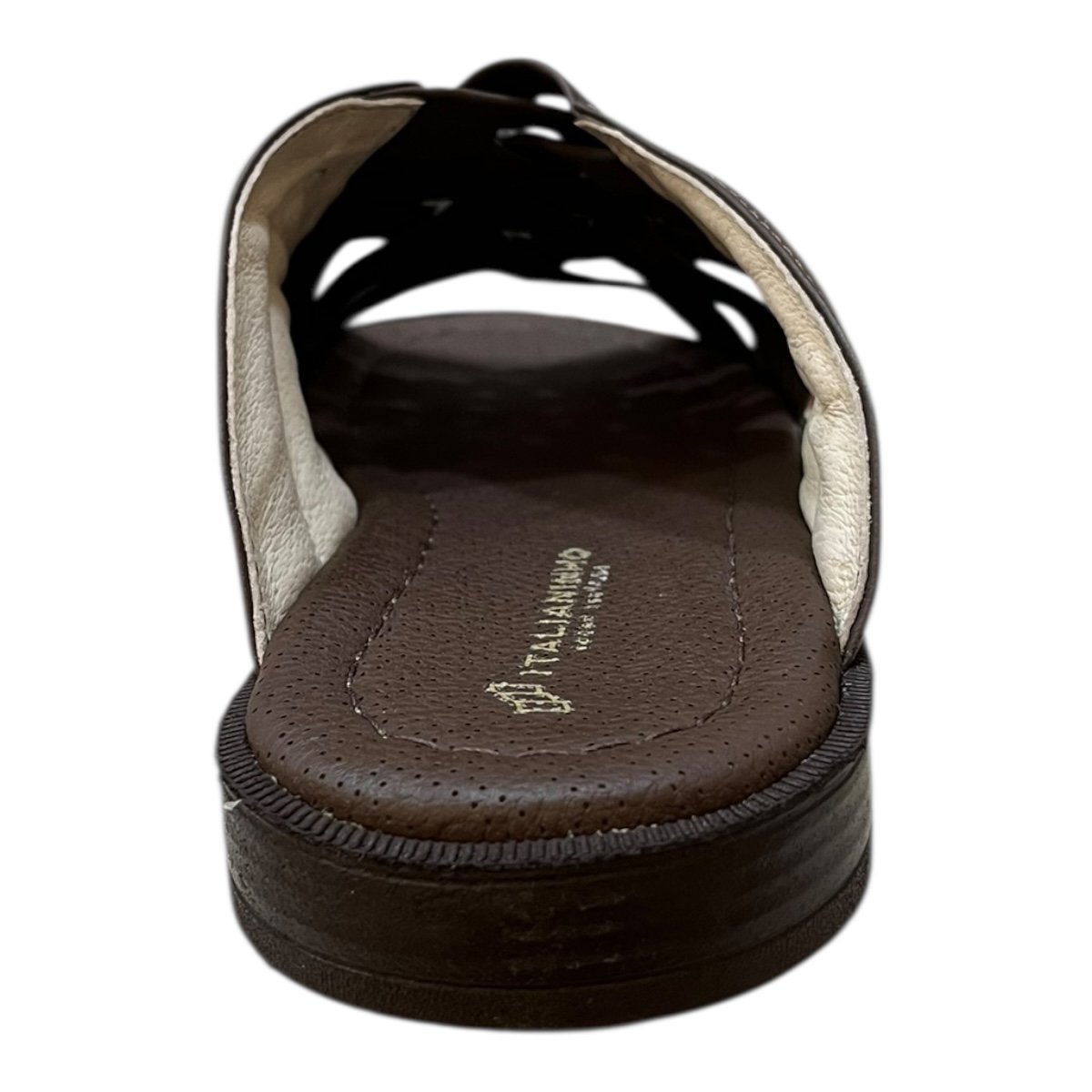 Chinelo Masculino Italianinho Casual Conforto Couro Trançado 10340101 marrom Marrom 6