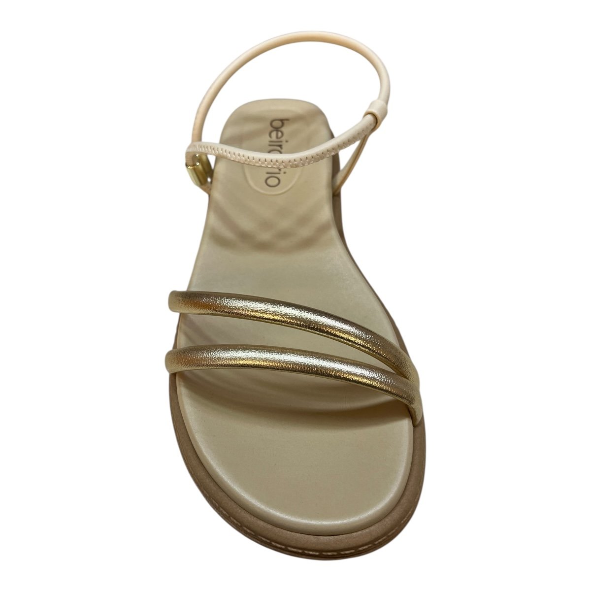 Sandalia Papete Feminino Beira Rio Casual Metalizado Calce Fácil 8488.113 Dourado Dourado 6