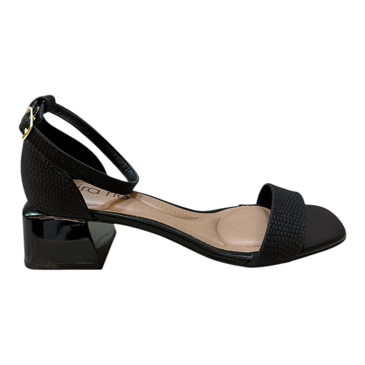 Sandalia Feminino Beira Rio Casual Salto Bloco Básica Calcanhar