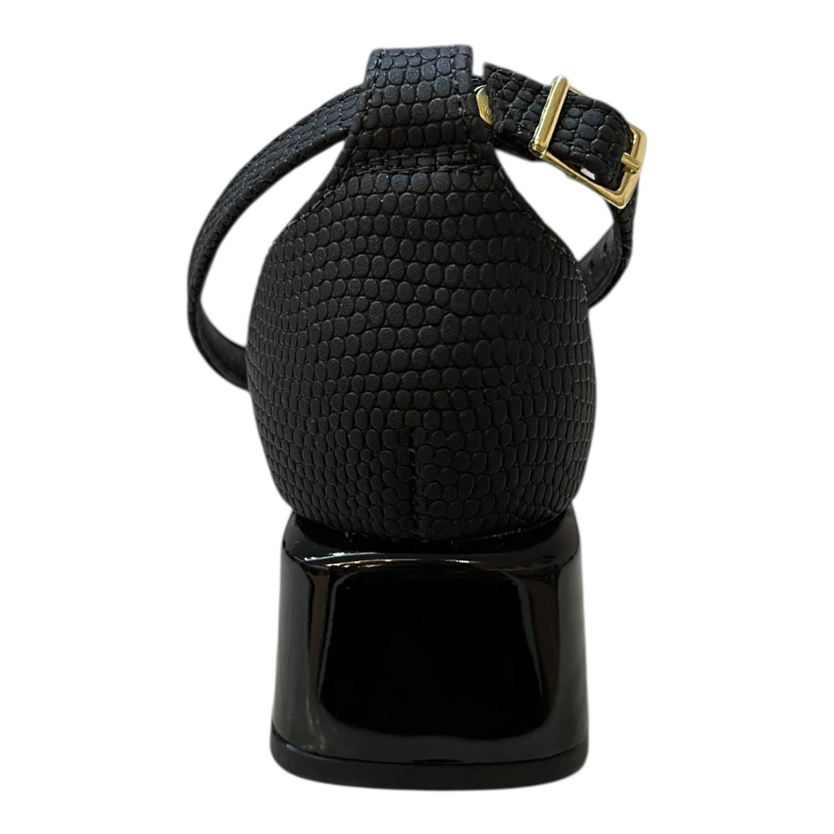 Sandalia Feminino Beira Rio Casual Salto Bloco Básica Calcanhar Fechado 8423.233 Preto Preto 5
