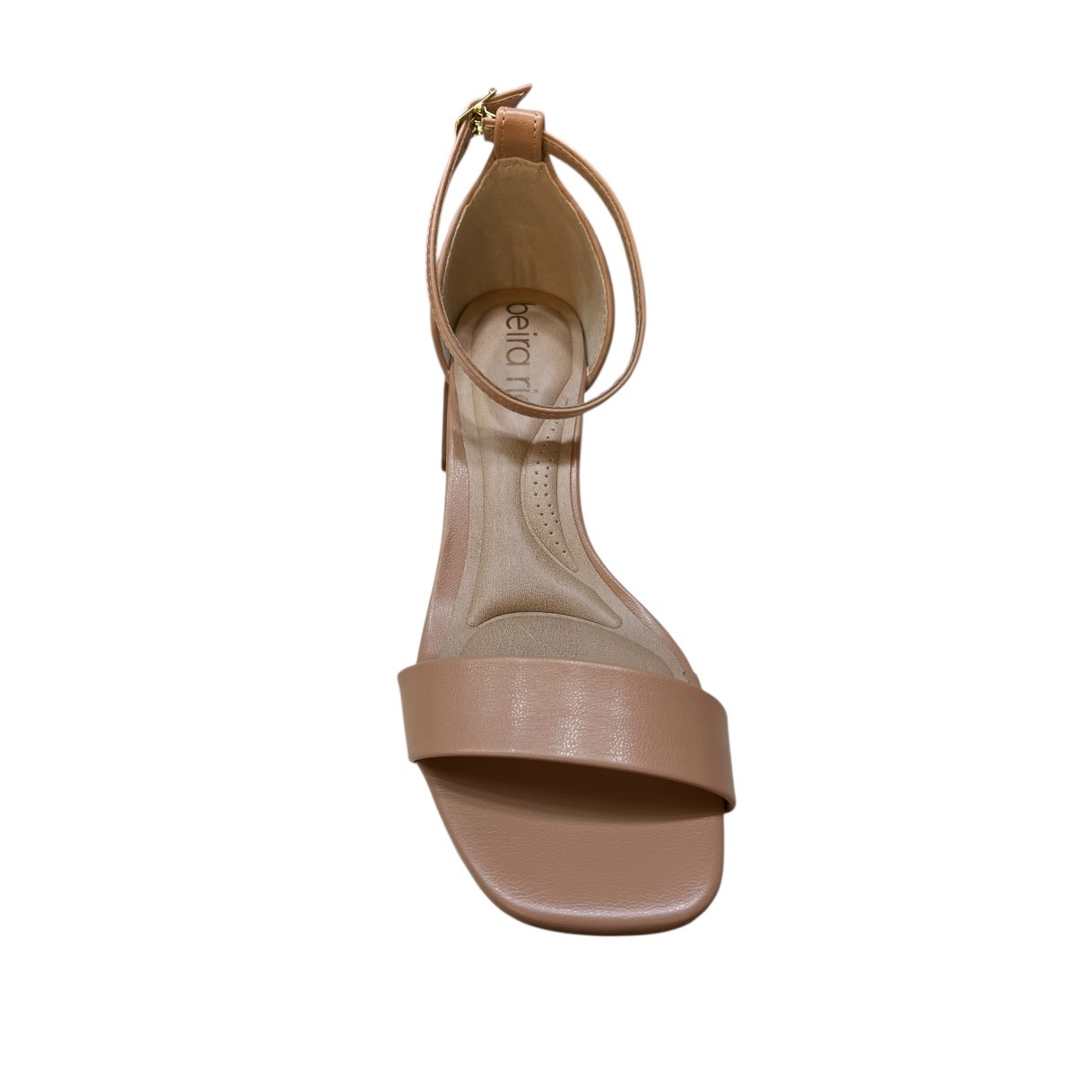 Sandalia Feminino Beira Rio Casual Salto Bloco Básica Calcanhar Fechado 8423.233 Nude Nude 6