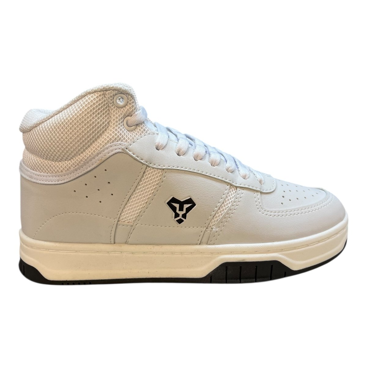Tenis Masculino Skatista Lejon Casual Botinha Cano Alto 0008 Branco Branco 1