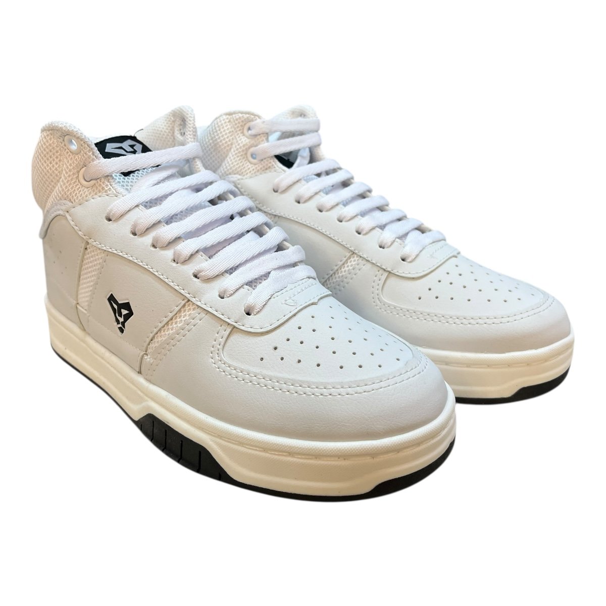 Tenis Masculino Skatista Lejon Casual Botinha Cano Alto 0008 Branco Branco 2