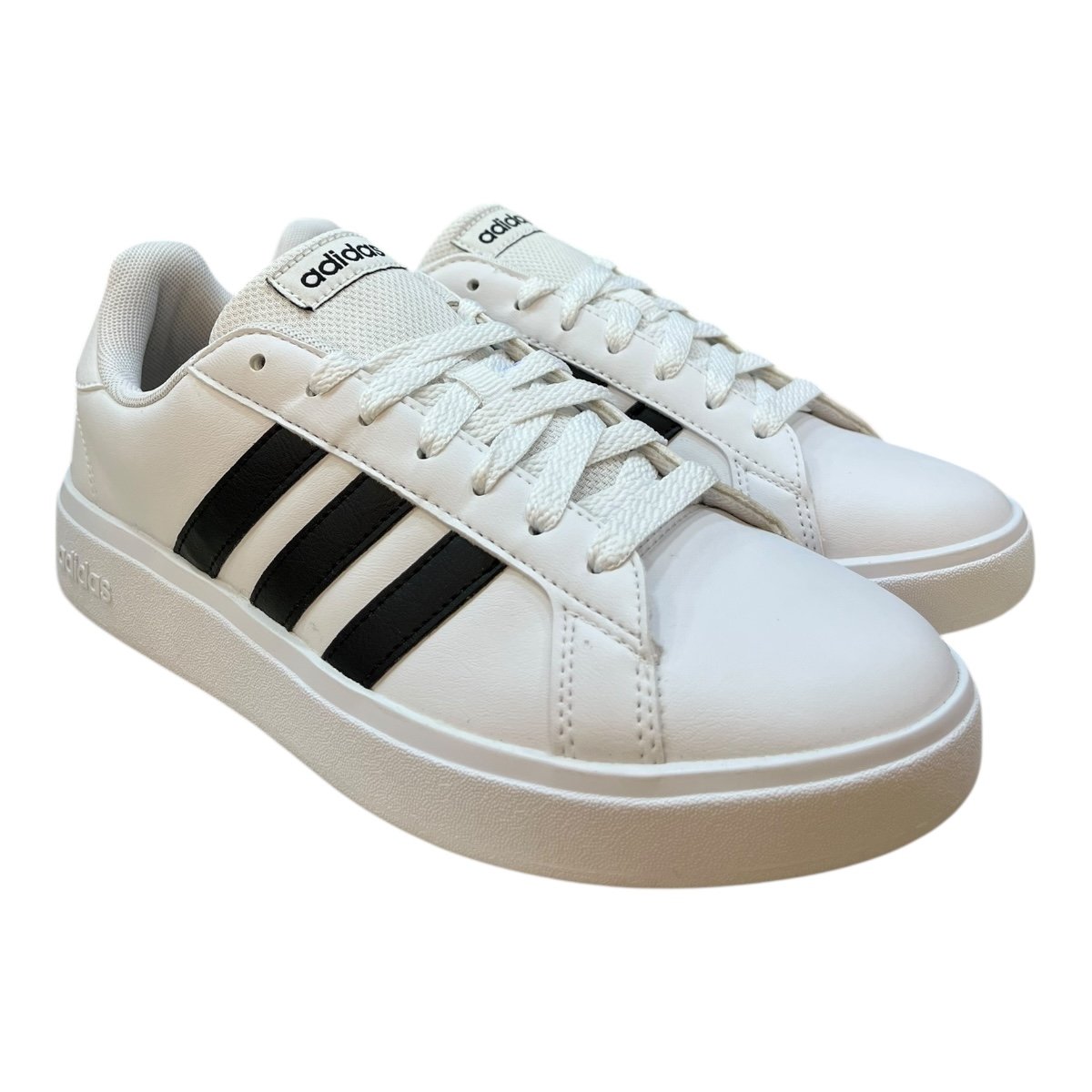 Tenis Feminino Adidas Grand Court 2.0 Casual Retrô Básico Plataforma Branco Branco 2