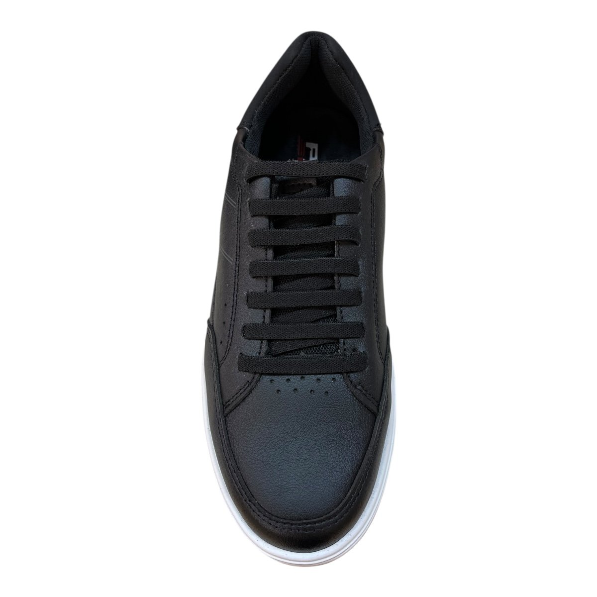 Sapatenis Masculino Pegada Casual Calce Fácil Elástico Couro 172002 Preto Preto 3