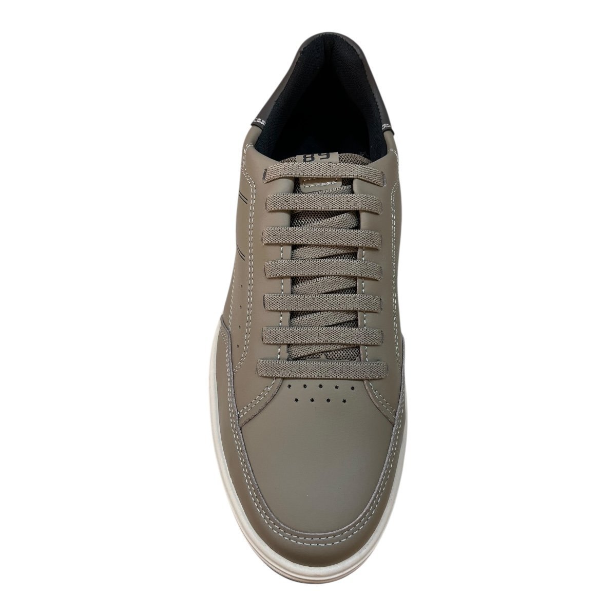 Sapatenis Masculino Pegada Casual Calce Fácil Elástico Couro 172002 Bege Bege 3