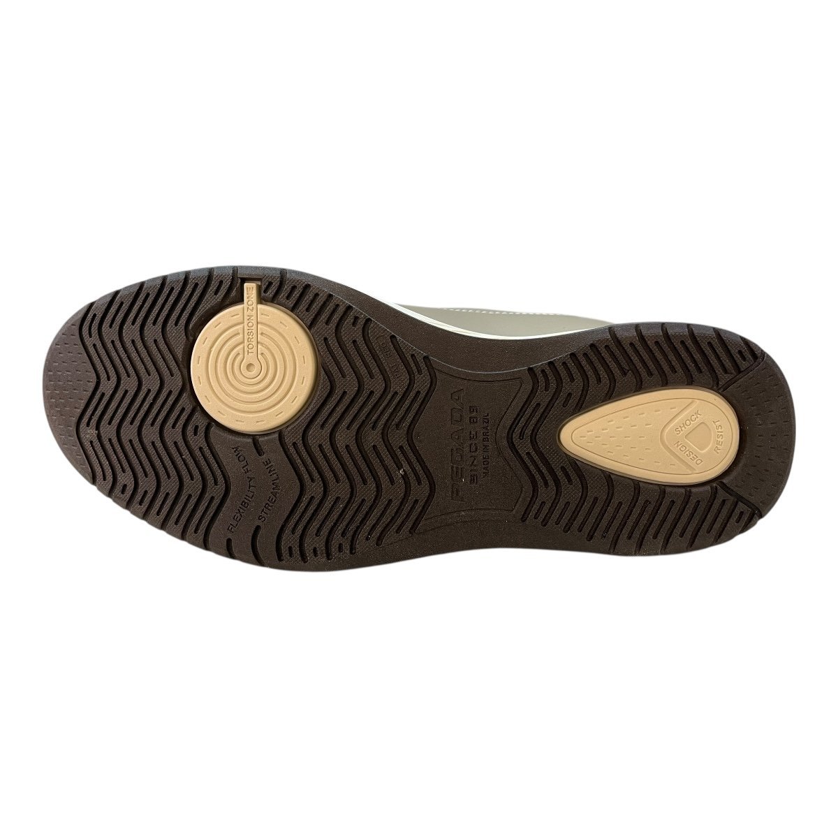 Sapatenis Masculino Pegada Casual Calce Fácil Elástico Couro 172002 Bege Bege 4