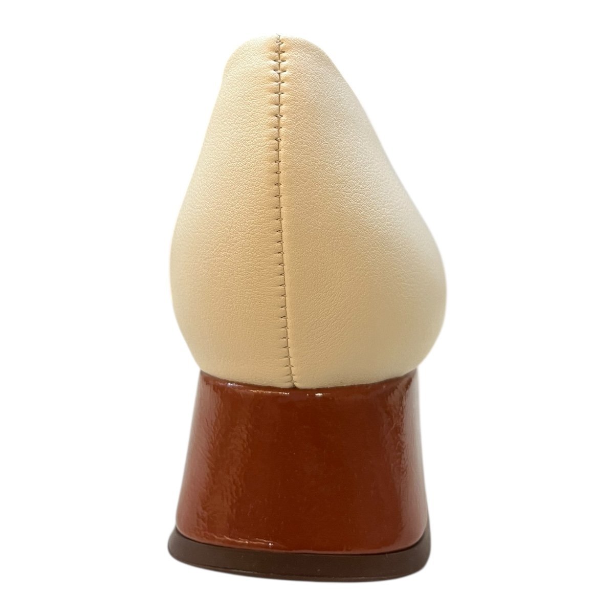 Sapato Scarpin Feminino Piccadilly Ultraconforto Salto Médio Bico Quadrado 160099 Marfim Marfim 5