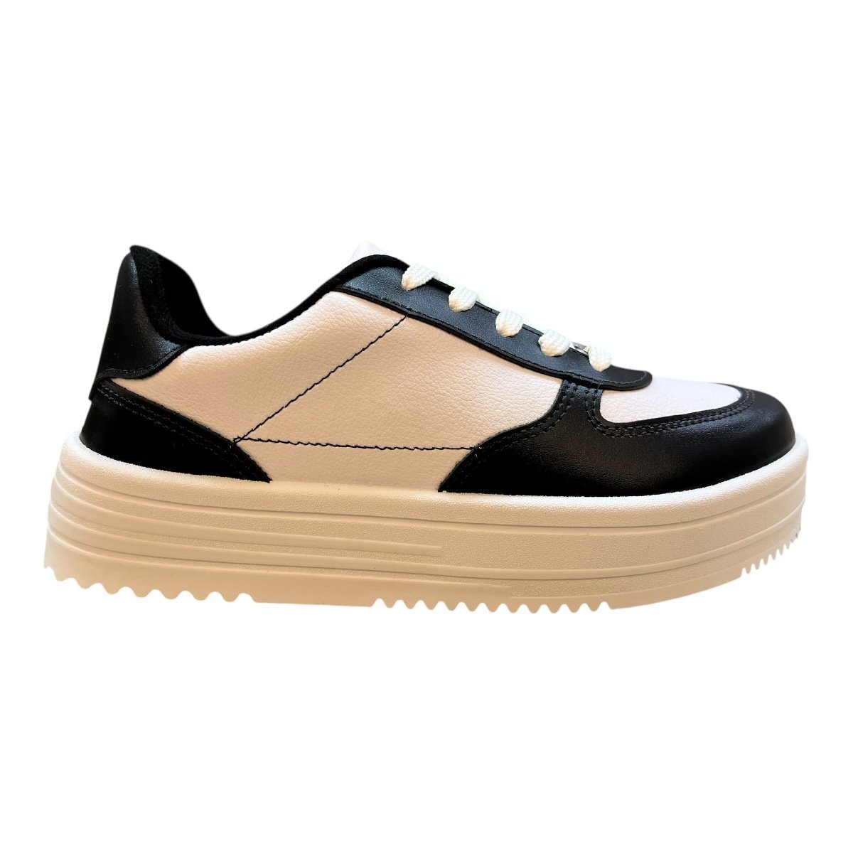 Tenis Feminino Moleca Casual Plataforma Retrô Amarração Multi Cor 5782.313 Branco