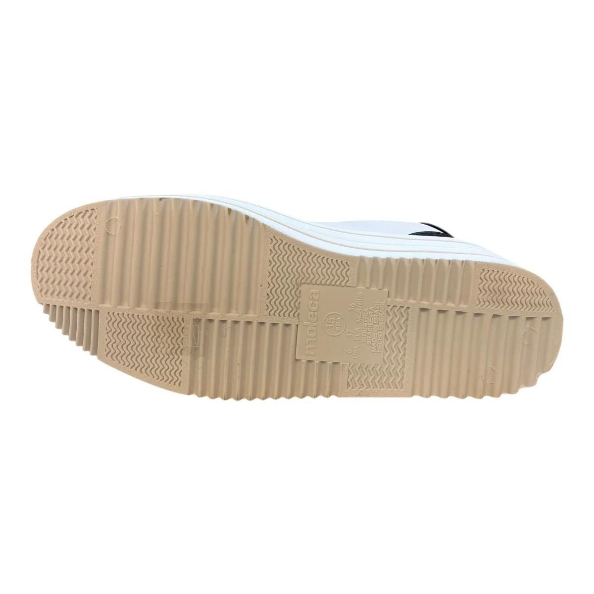 Tenis Feminino Moleca Casual Plataforma Retrô Amarração Multi Cor 5782.313 Branco Branco/Preto 3