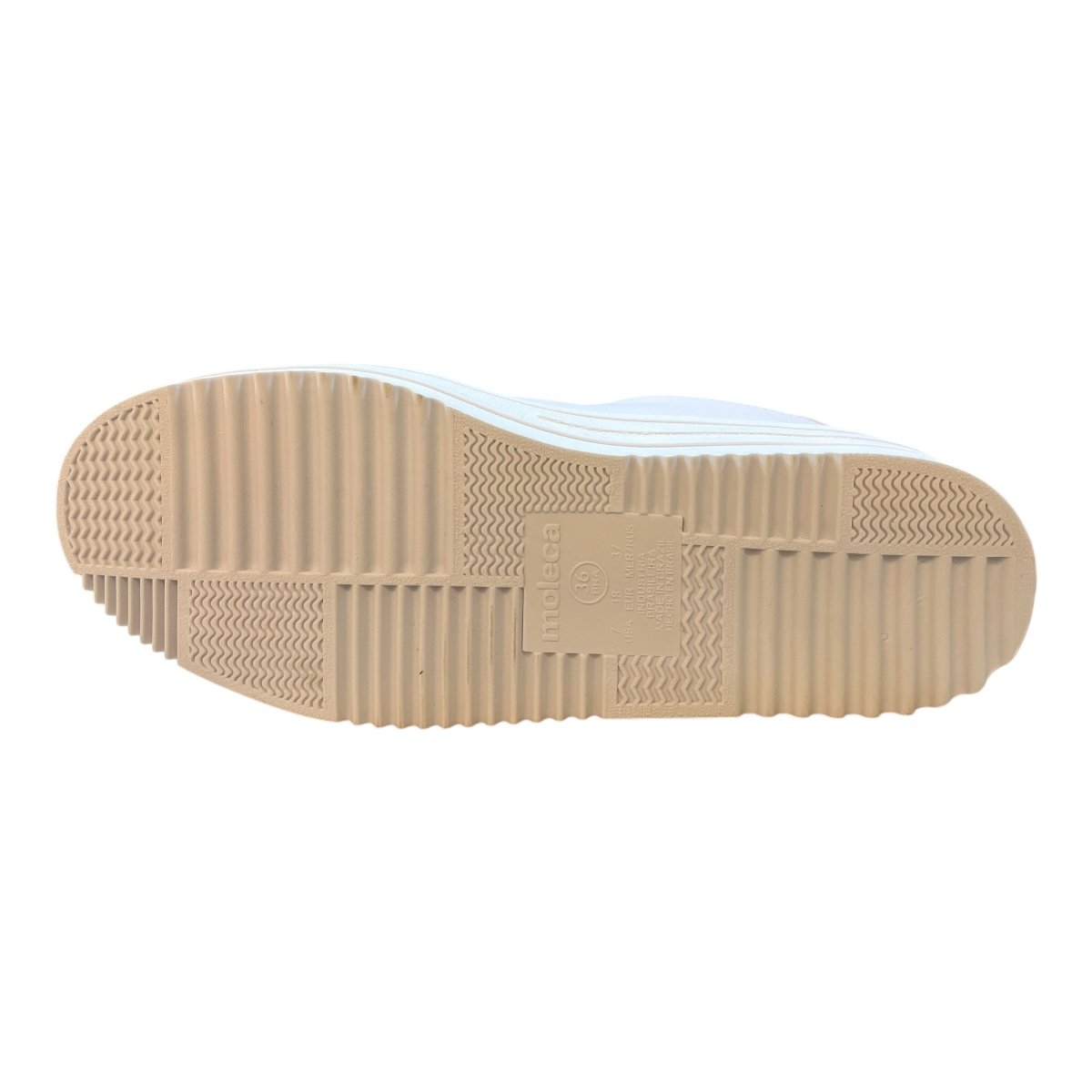 Tenis Feminino Moleca Casual Amarração Plataforma Retrô Básico 5782.314 Branco Branco 3