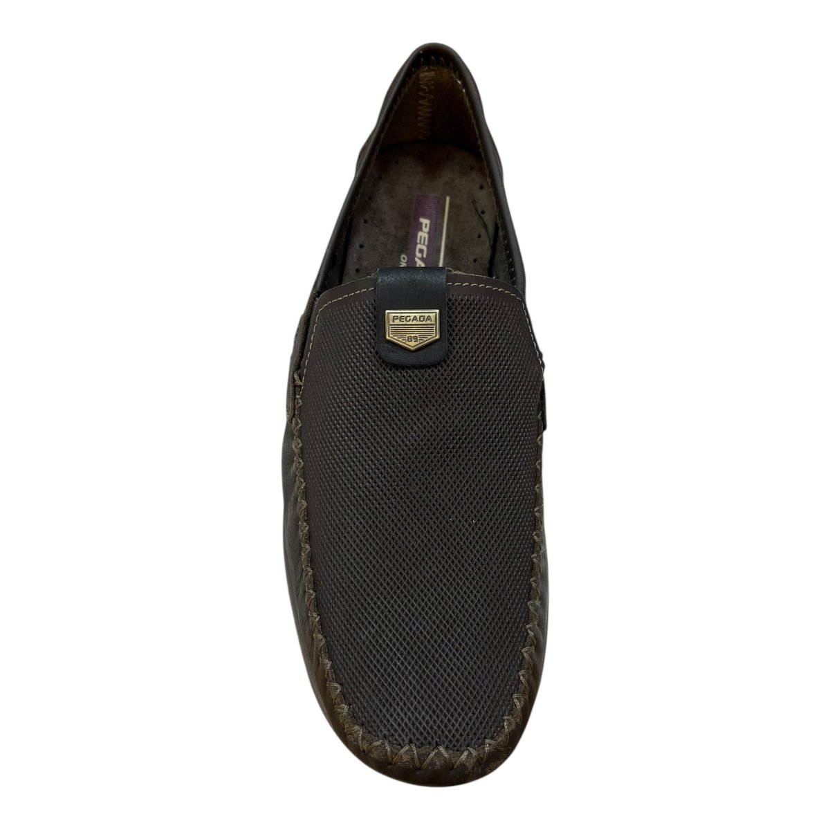 Mocassim Masculino Pegada Casual Couro Ultraconforto Bico Redondo 141603 marrom Marrom 6