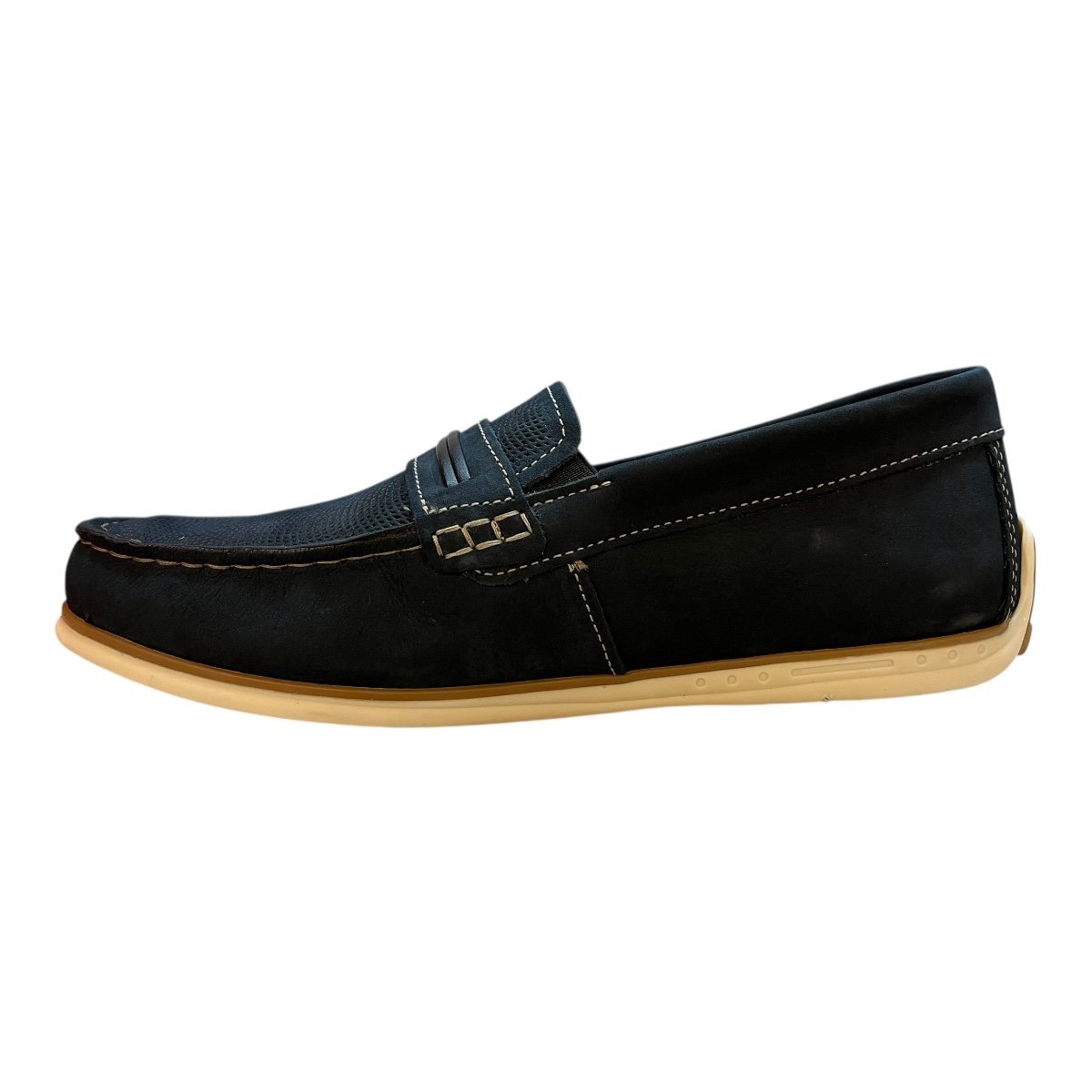 Mocassim Masculino Pegada Casual Couro Ultraconforto Camurça Bico Redondo 142007 Marinho Marinho 4