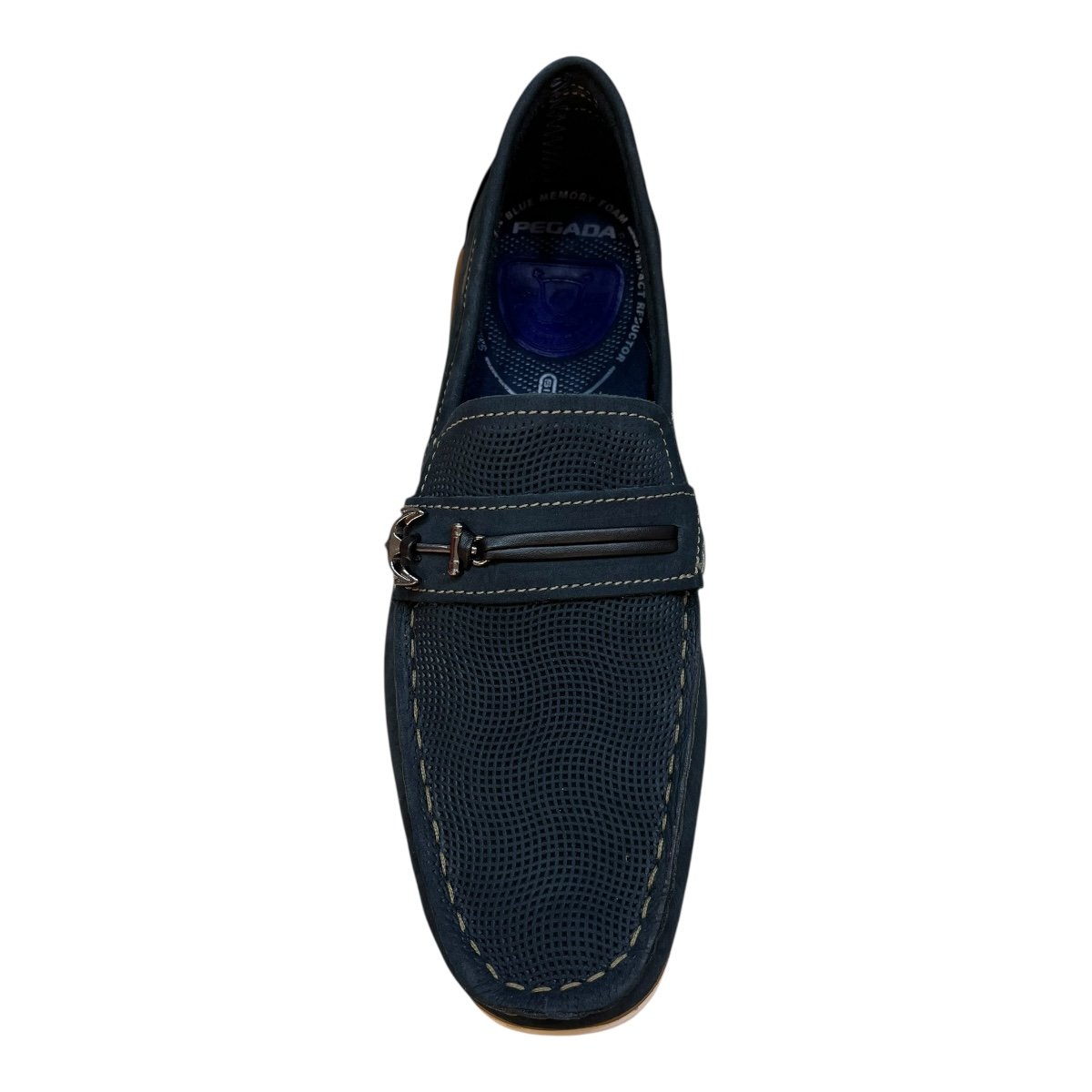 Mocassim Masculino Pegada Casual Couro Ultraconforto Camurça Bico Redondo 142007 Marinho Marinho 6