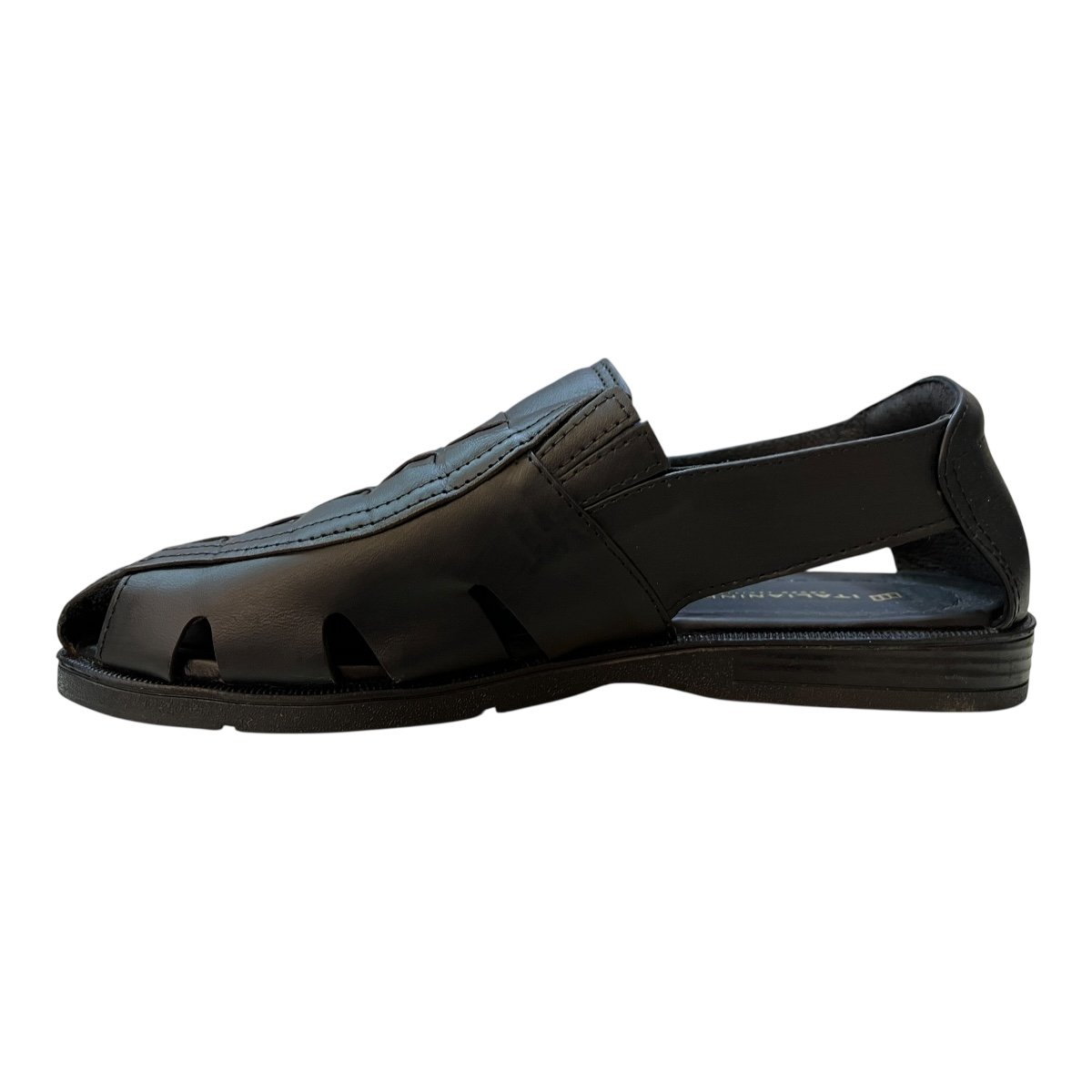 Sandalia Masculino Italianinho Couro Calce Fácil Tiras Antiderrapante Conforto 10340703 Preto Preto 4