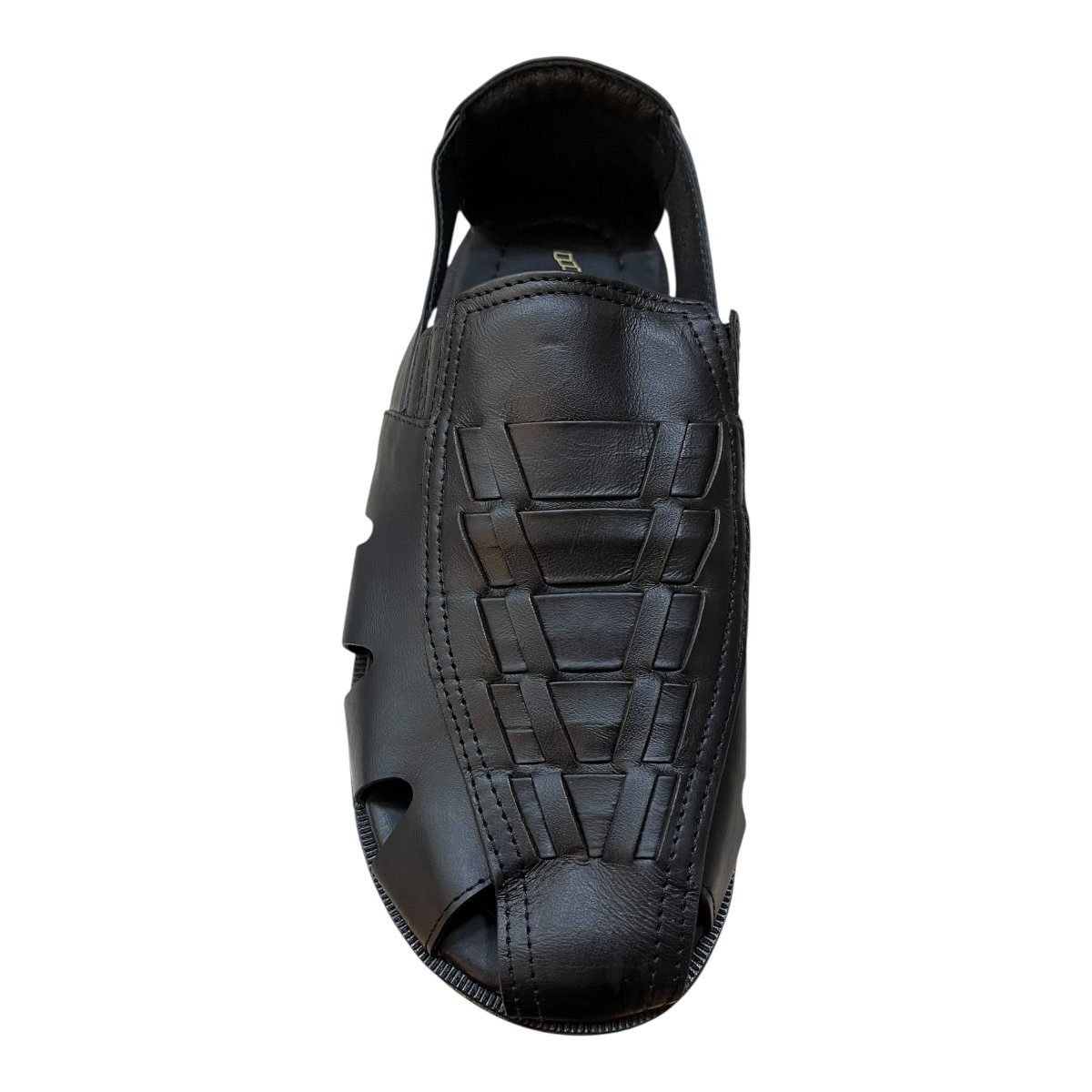 Sandalia Masculino Italianinho Couro Calce Fácil Tiras Antiderrapante Conforto 10340703 Preto Preto 6