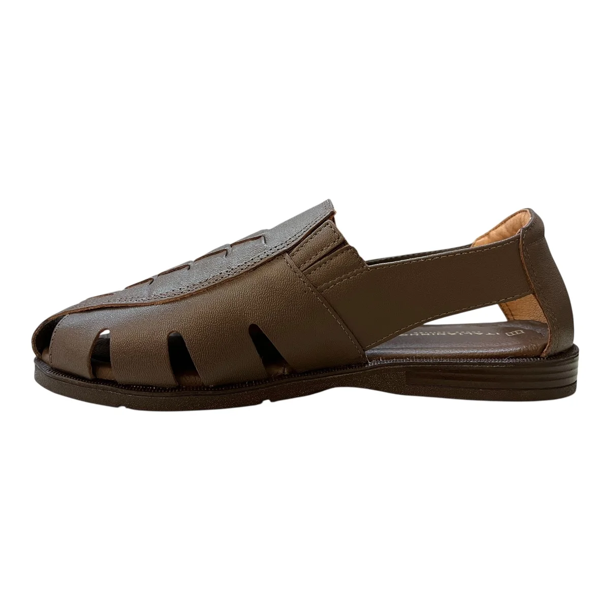 Sandalia Masculino Italianinho Couro Calce Fácil Tiras Antiderrapante Conforto 10340703 Marrom Marrom 3