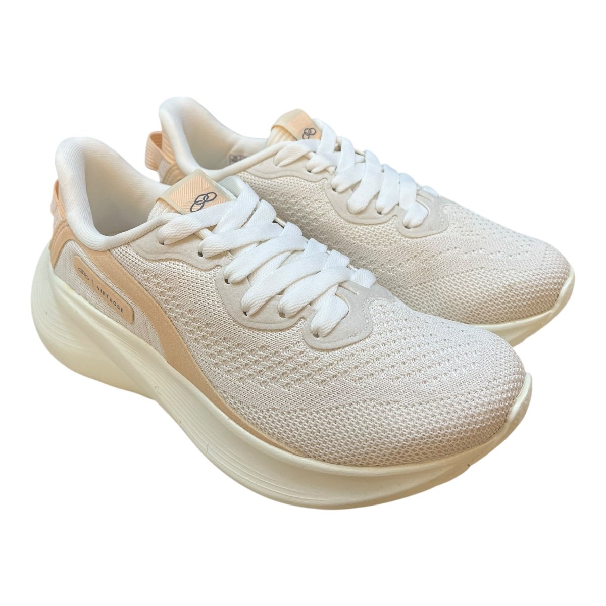 Tenis Feminino Olympikus Virtuose Esporte Caminhada Academia Corrida Conforto Superleve Branco Branco 2