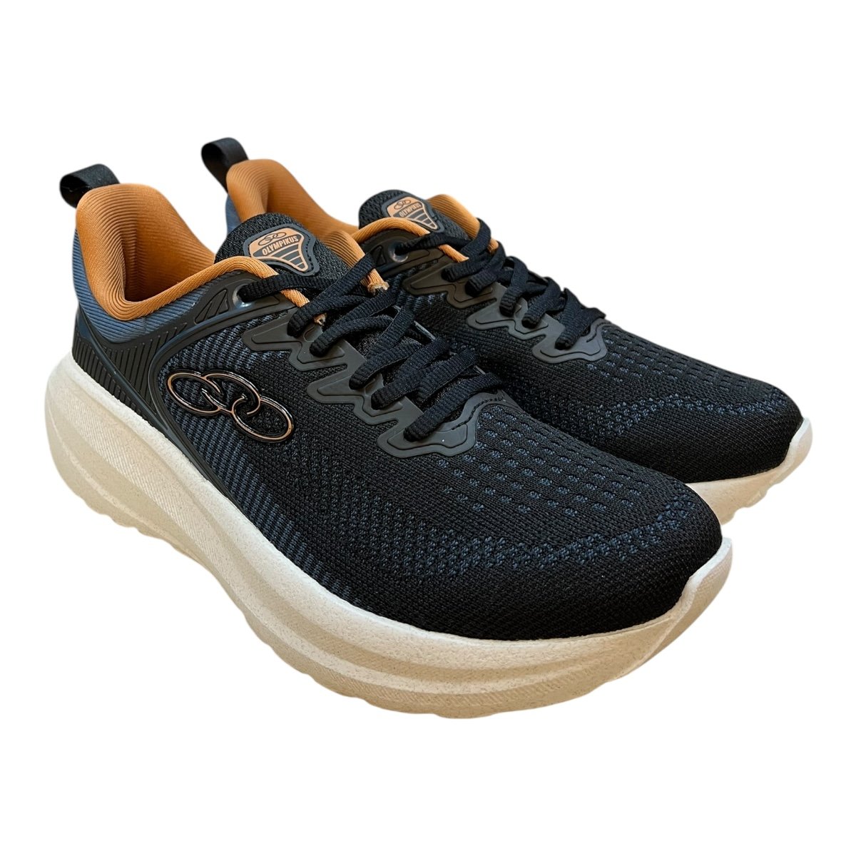 Tenis Masculino Olympikus Curva Conforto Esporte Corrida Caminhada Academia  Preto Preto/Azul 2