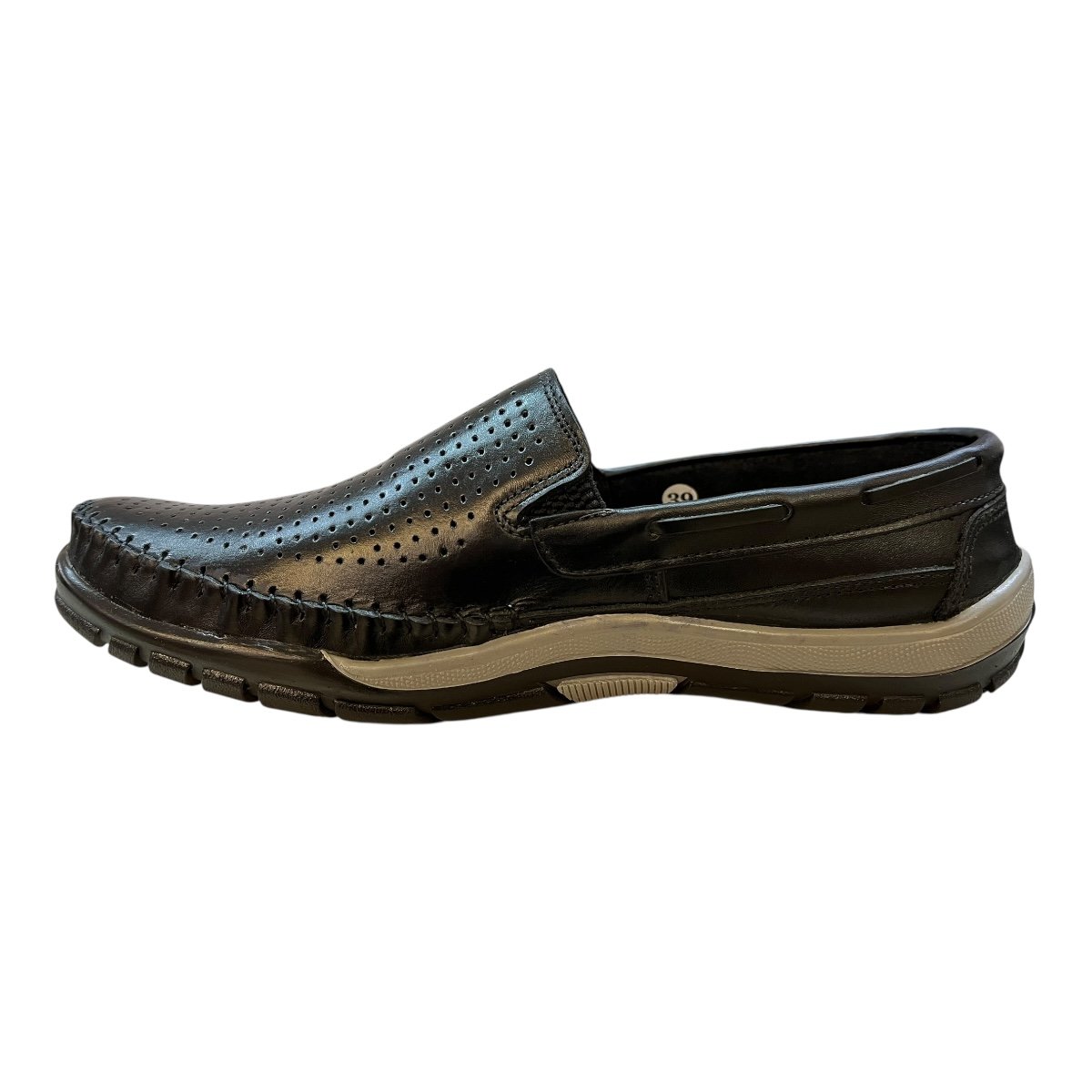 Mocassim Masculino Tertuliano 85 Ultraconforto Solado Emborrachado Couro Preto Preto 4