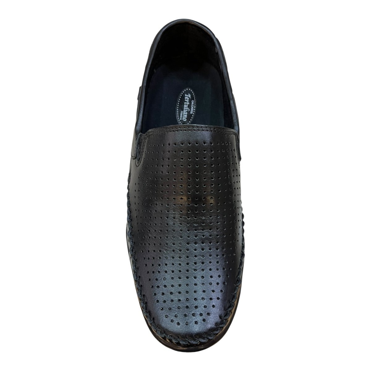 Mocassim Masculino Tertuliano 85 Ultraconforto Solado Emborrachado Couro Preto Preto 6