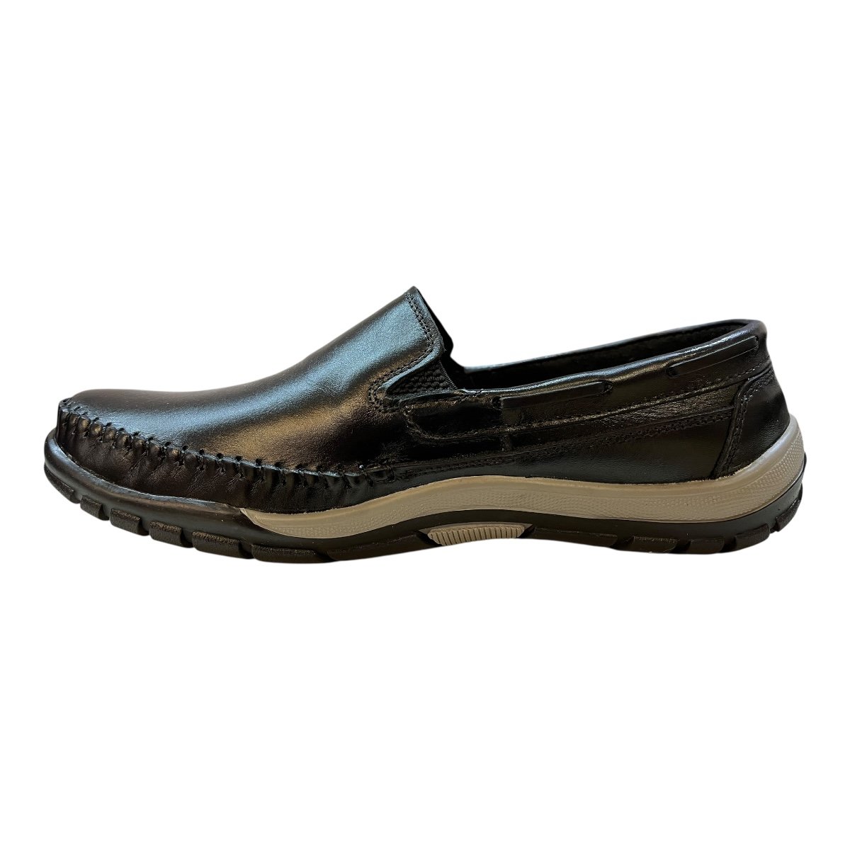 Mocassim Masculino Tertuliano 57 Ultraconforto Solado Emborrachado Couro Preto Preto 4