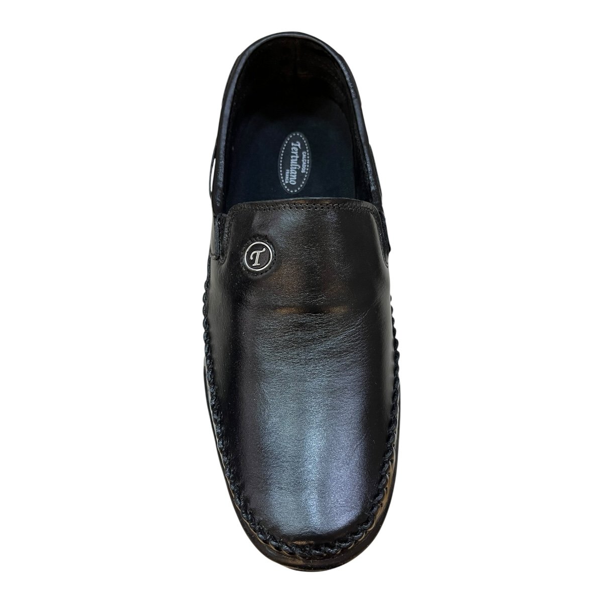 Mocassim Masculino Tertuliano 57 Ultraconforto Solado Emborrachado Couro Preto Preto 6