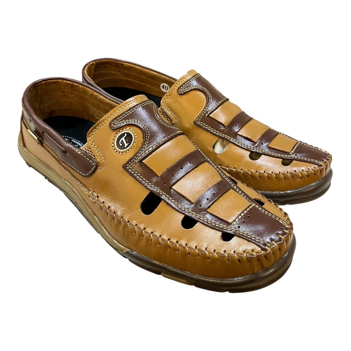 Mocassim Masculino Tertuliano 79 Ultraconforto Solado Emborrachado Couro Caramelo Caramelo 2