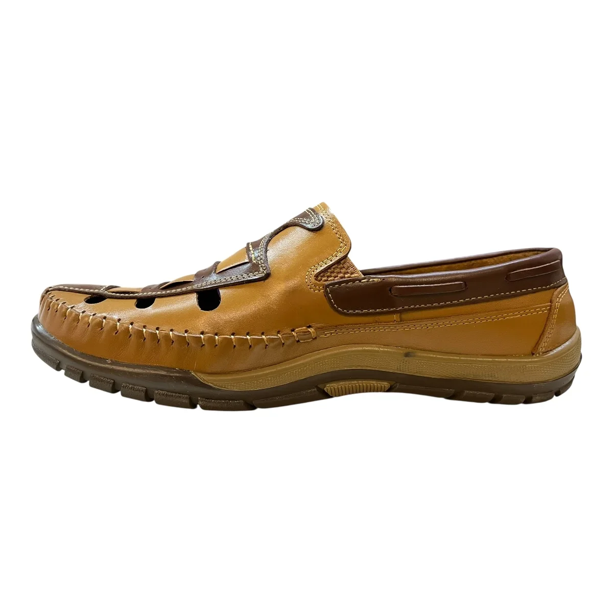 Mocassim Masculino Tertuliano 79 Ultraconforto Solado Emborrachado Couro Caramelo Caramelo 4