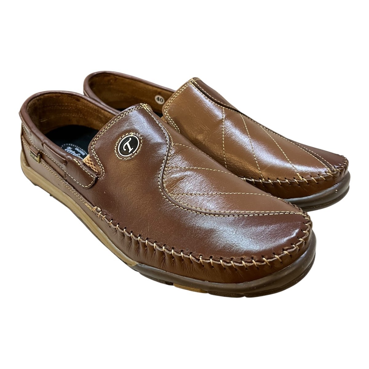 Mocassim Masculino Tertuliano 107 Ultraconforto Solado Emborrachado Couro Caramelo Caramelo/Tabaco 2