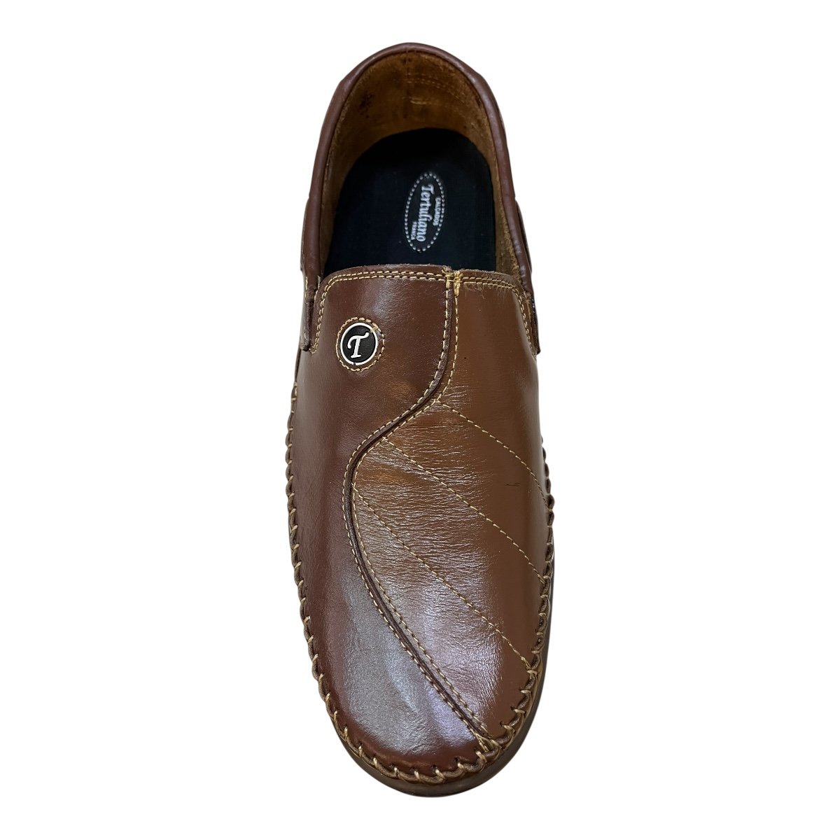 Mocassim Masculino Tertuliano 107 Ultraconforto Solado Emborrachado Couro Caramelo Caramelo/Tabaco 6