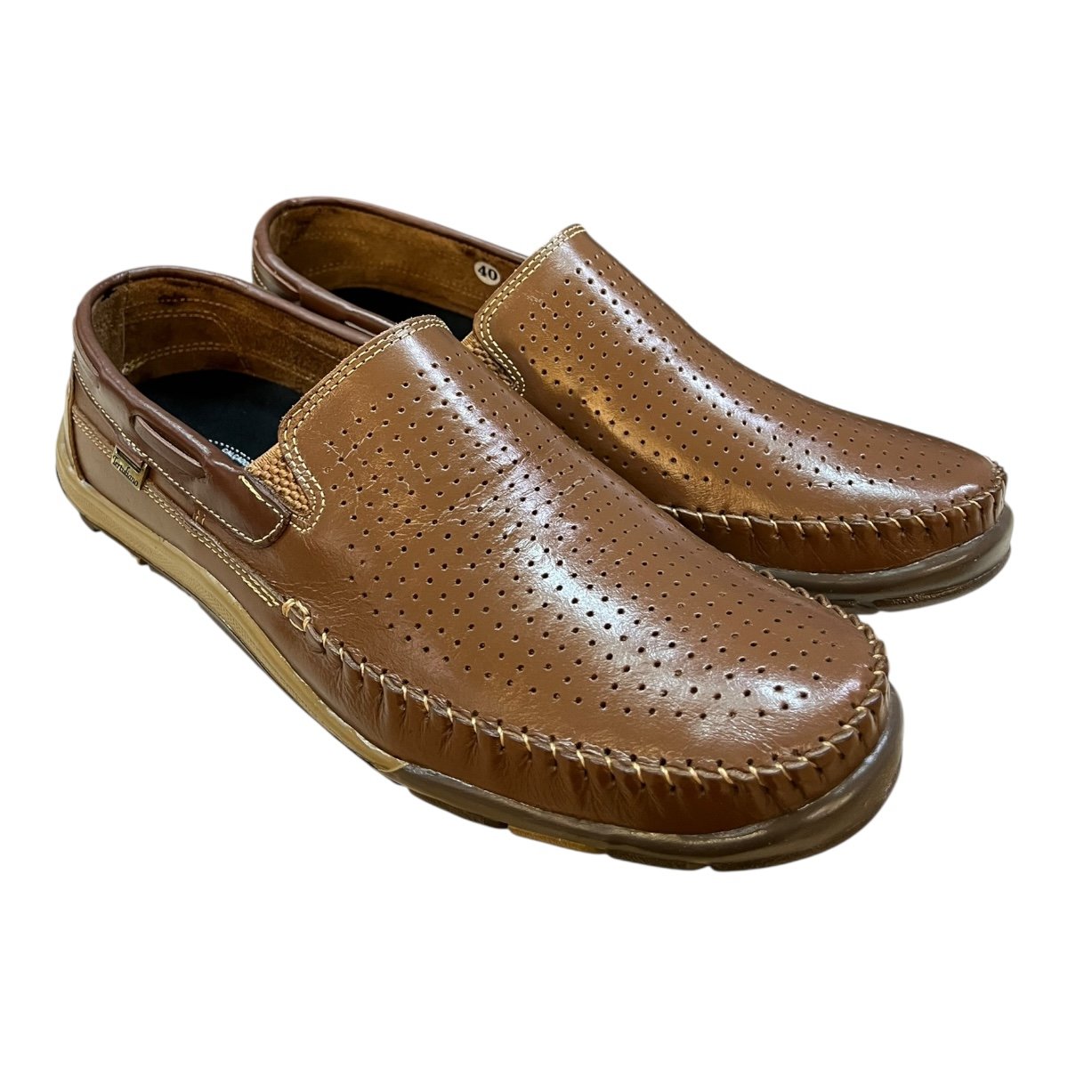 Mocassim Masculino Tertuliano 85 Ultraconforto Solado Emborrachado Couro Caramelo Caramelo 2