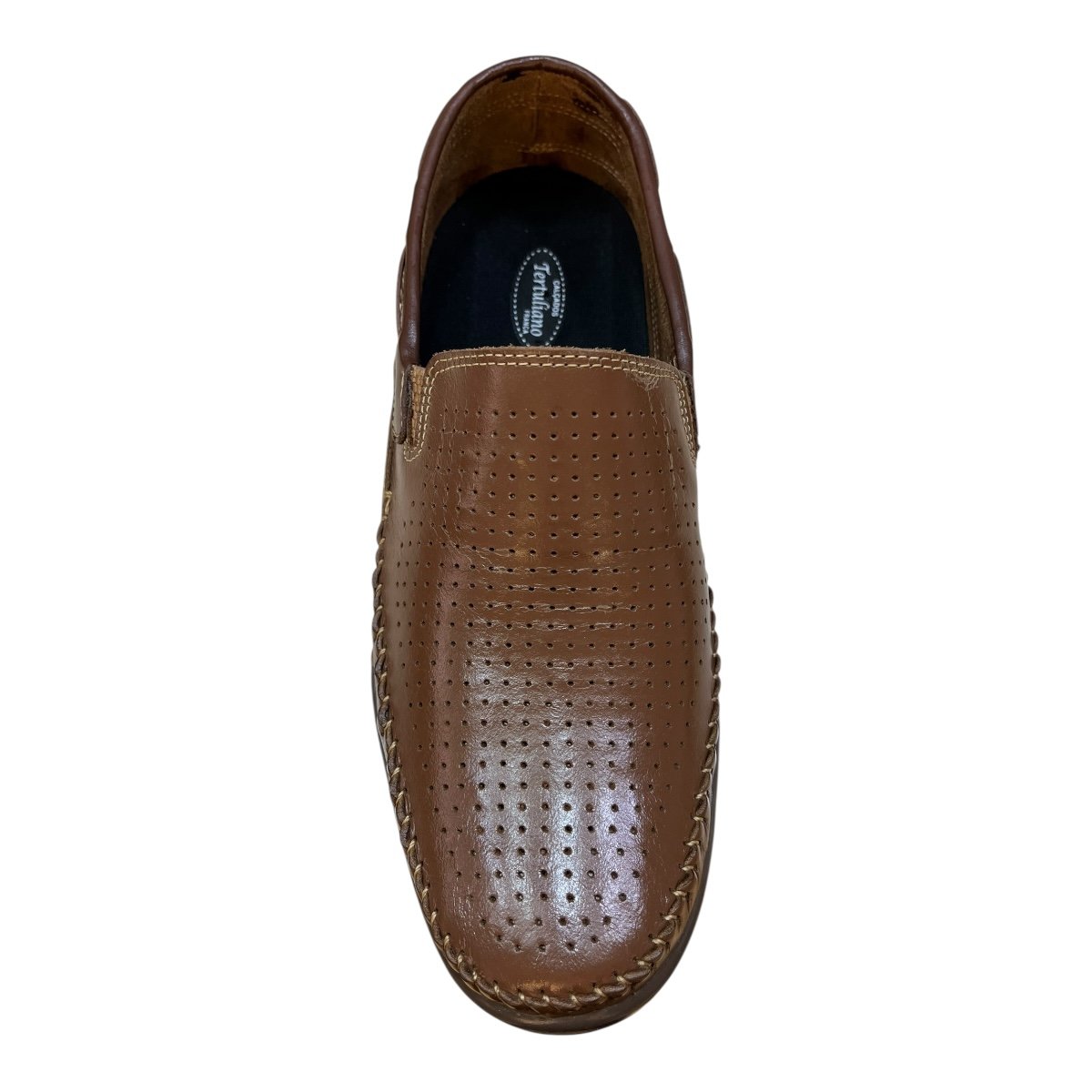 Mocassim Masculino Tertuliano 85 Ultraconforto Solado Emborrachado Couro Caramelo Caramelo 6