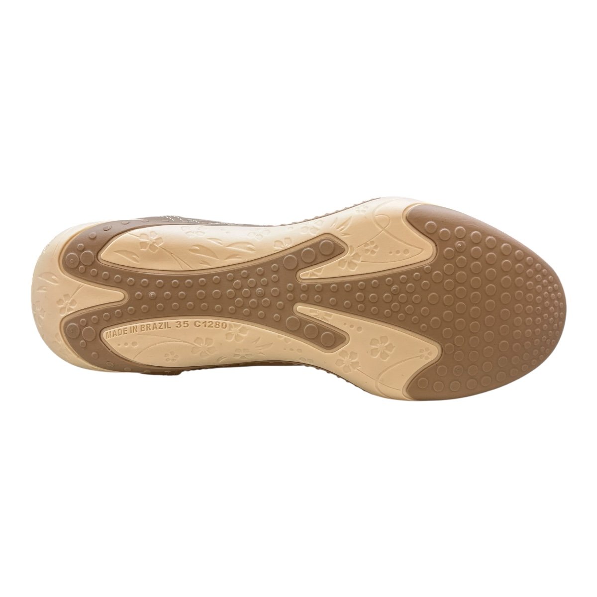 Tenis Feminino Kolosh Ultraconforto Gel Superleve Calce Fácil Elástico Brilho C1299a Nude Nude 3