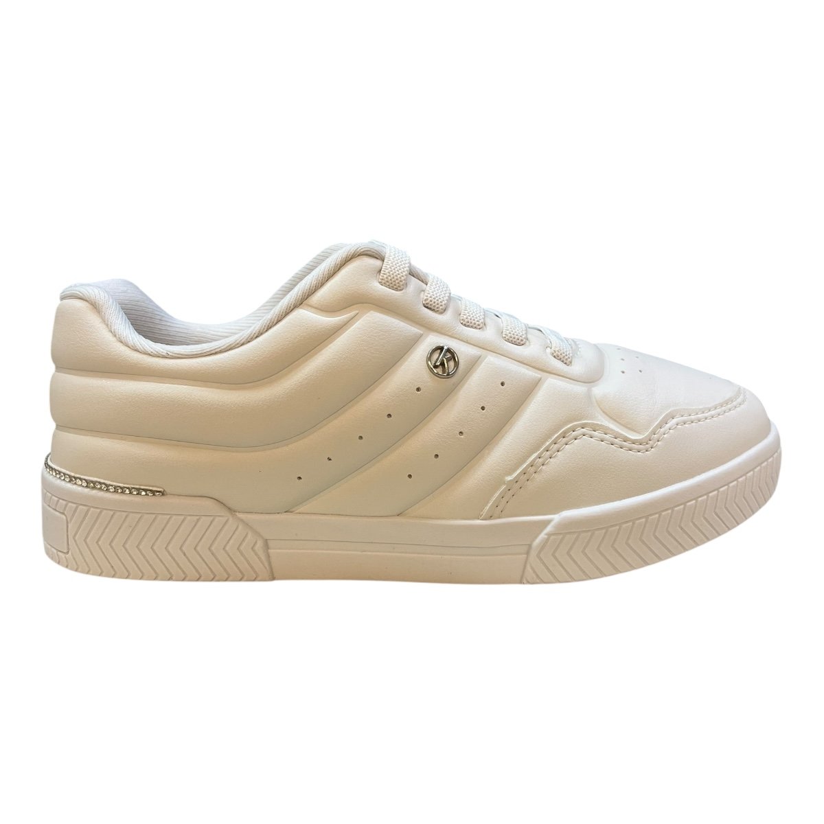 Tenis Feminino Kolosh Casual Brilho Ultraconforto Strass Elástico Calce Fácil C3013 Branco Branco 1