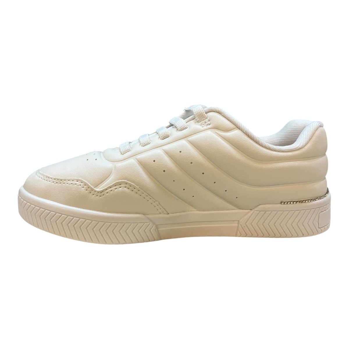 Tenis Feminino Kolosh Casual Brilho Ultraconforto Strass Elástico Calce Fácil C3013 Branco Branco 4