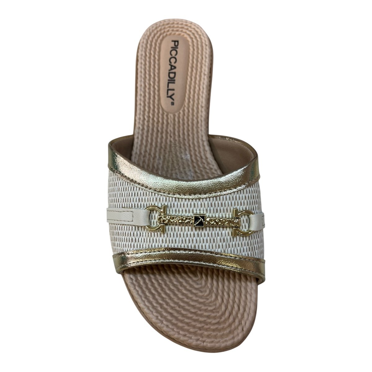 Chinelo Piccadilly Feminino Ultraconforto Slide Superleve Metalizado 513028 Dourado Dourado 6