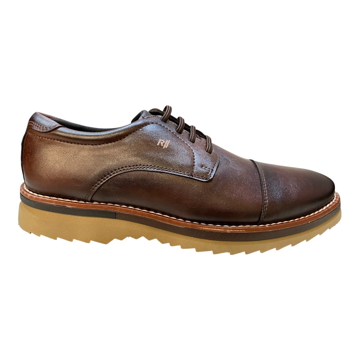 Sapato Masculino Social Rafarillo Casual Ultraconforto Couro Calce Fácil 2905-00T Marrom