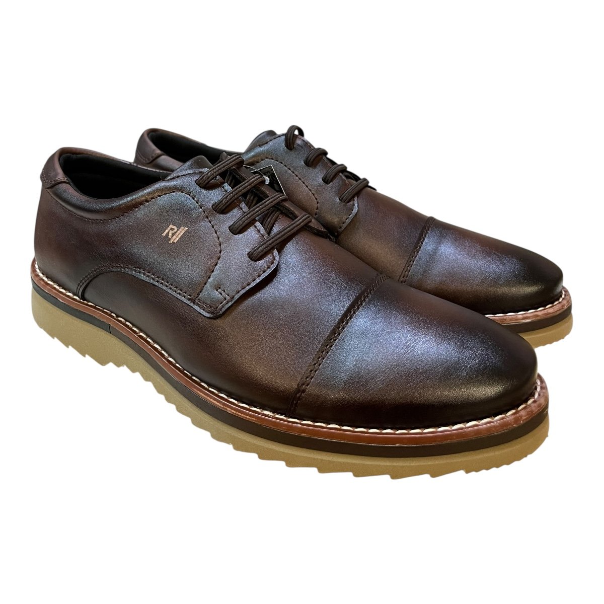 Sapato Masculino Social Rafarillo Casual Ultraconforto Couro Calce Fácil 2905-00T Marrom Marrom 2
