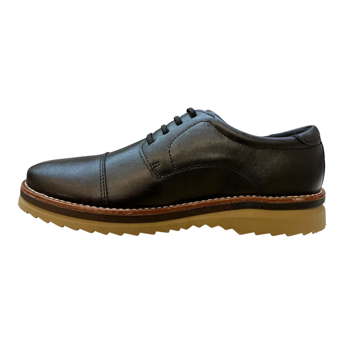 Sapato Masculino Social Rafarillo Casual Ultraconforto Couro Calce Fácil  2905-01T Preto Preto 4