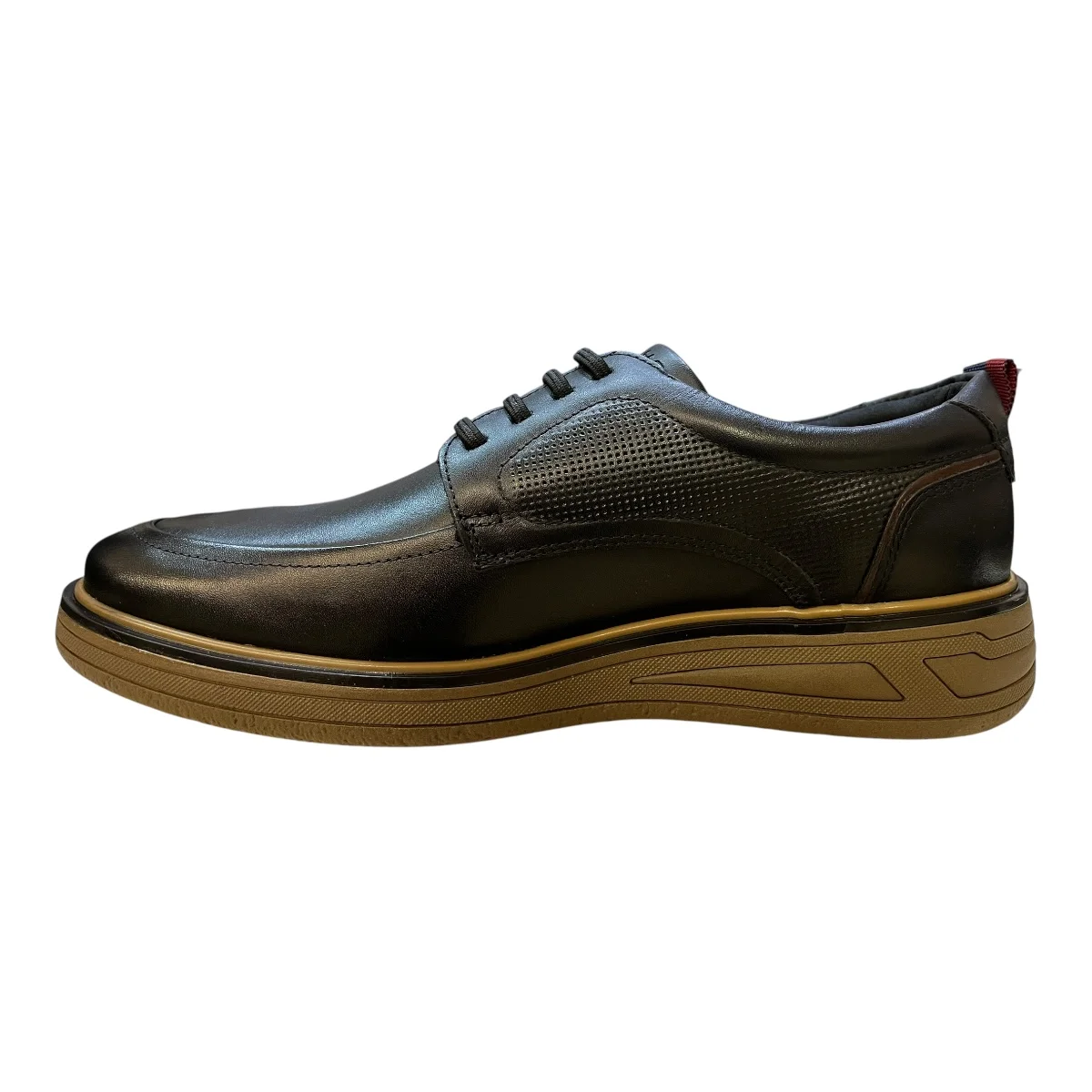 Sapato Masculino Social Rafarillo Casual Couro Calce Fácil Ultraconforto 4203-10T Preto Preto 4