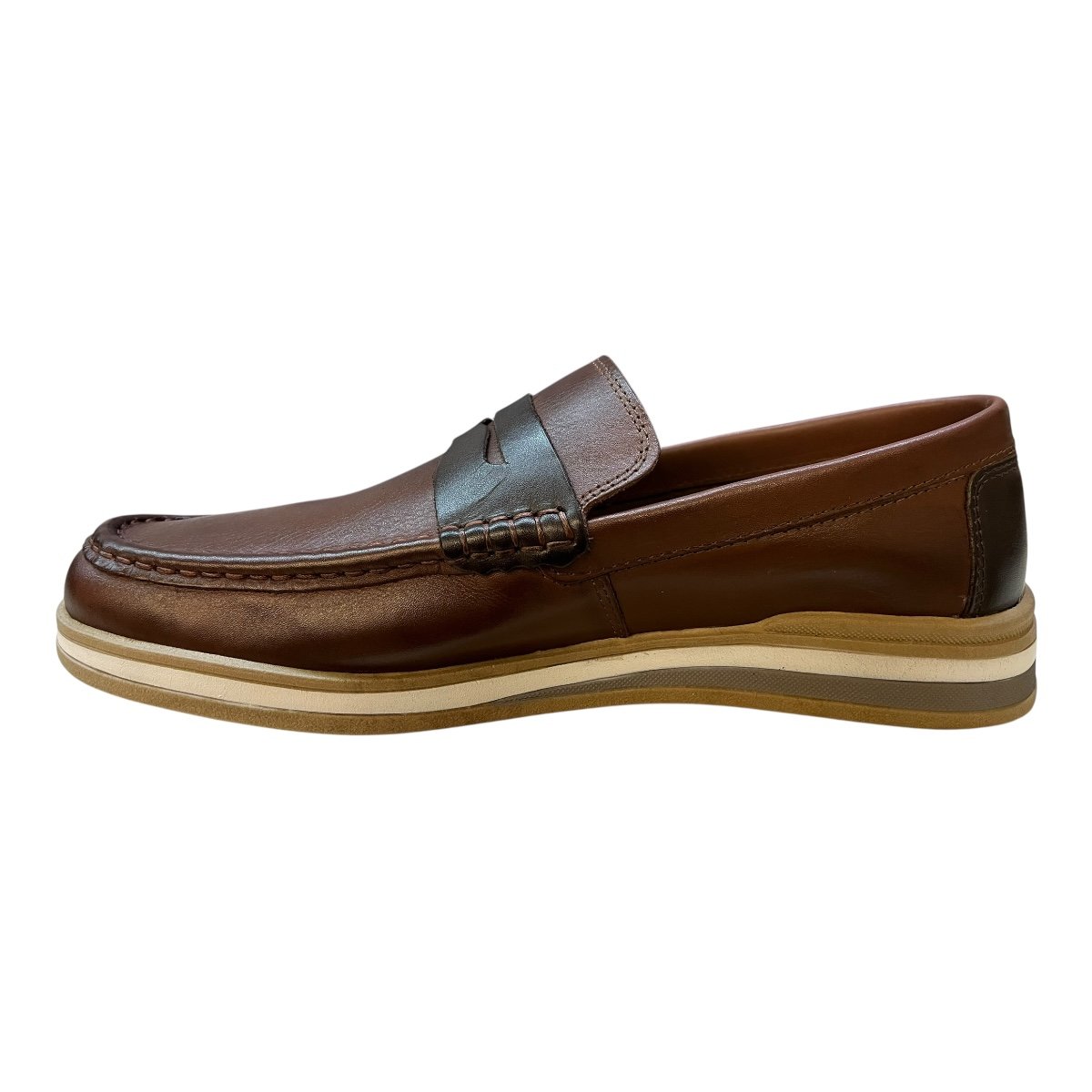 Sapatilha Mocassim Rafarillo Masculino Casual Ultraconforto Couro Superleve 2802-11Sf Marrom Marrom 4