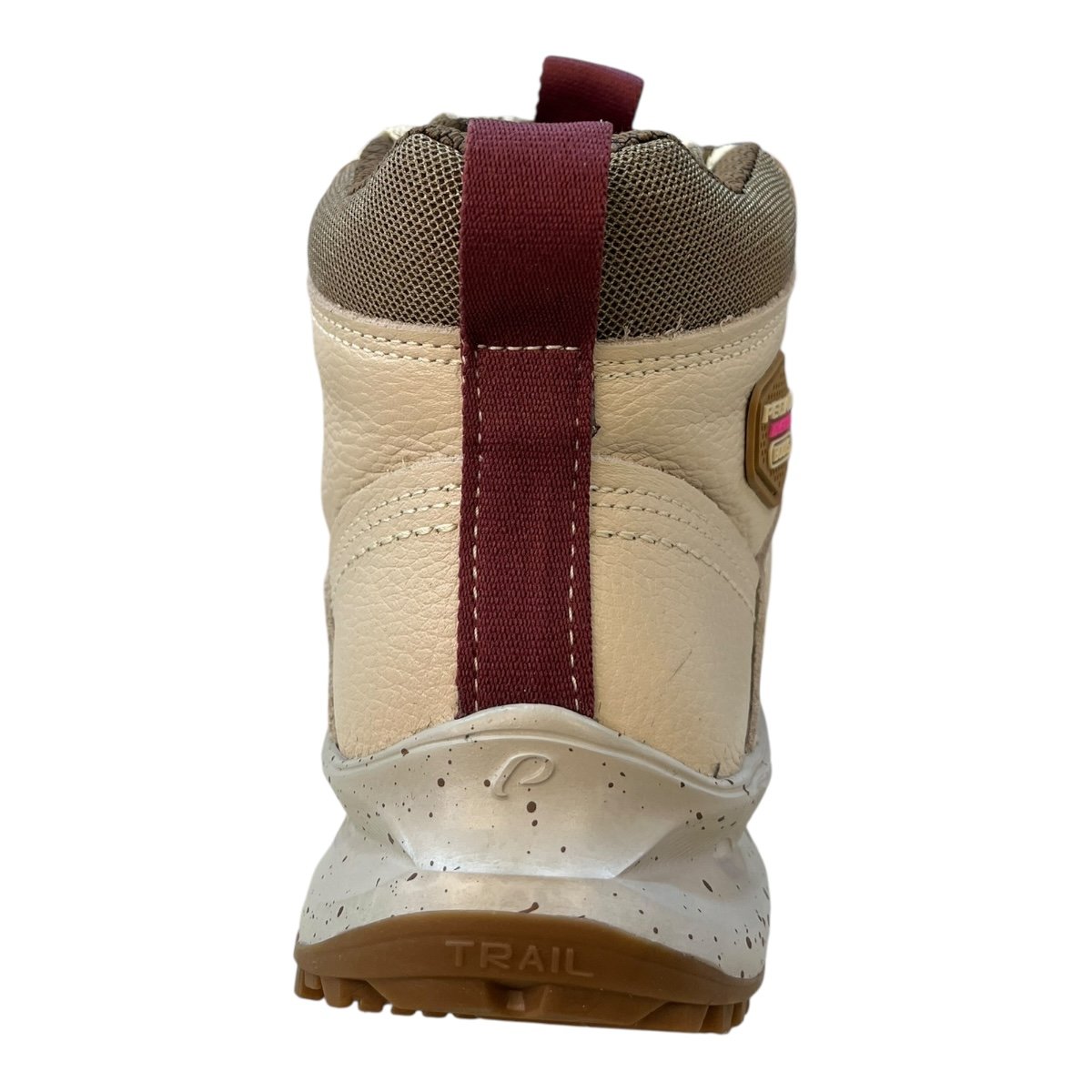 Bota Coturno Feminino Pegada Couro Ultraconforto Impermeável Antiderrapante 250403-06 Marfim Marfim 5