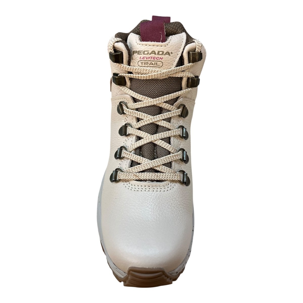 Bota Coturno Feminino Pegada Couro Ultraconforto Impermeável Antiderrapante 250403-06 Marfim Marfim 6