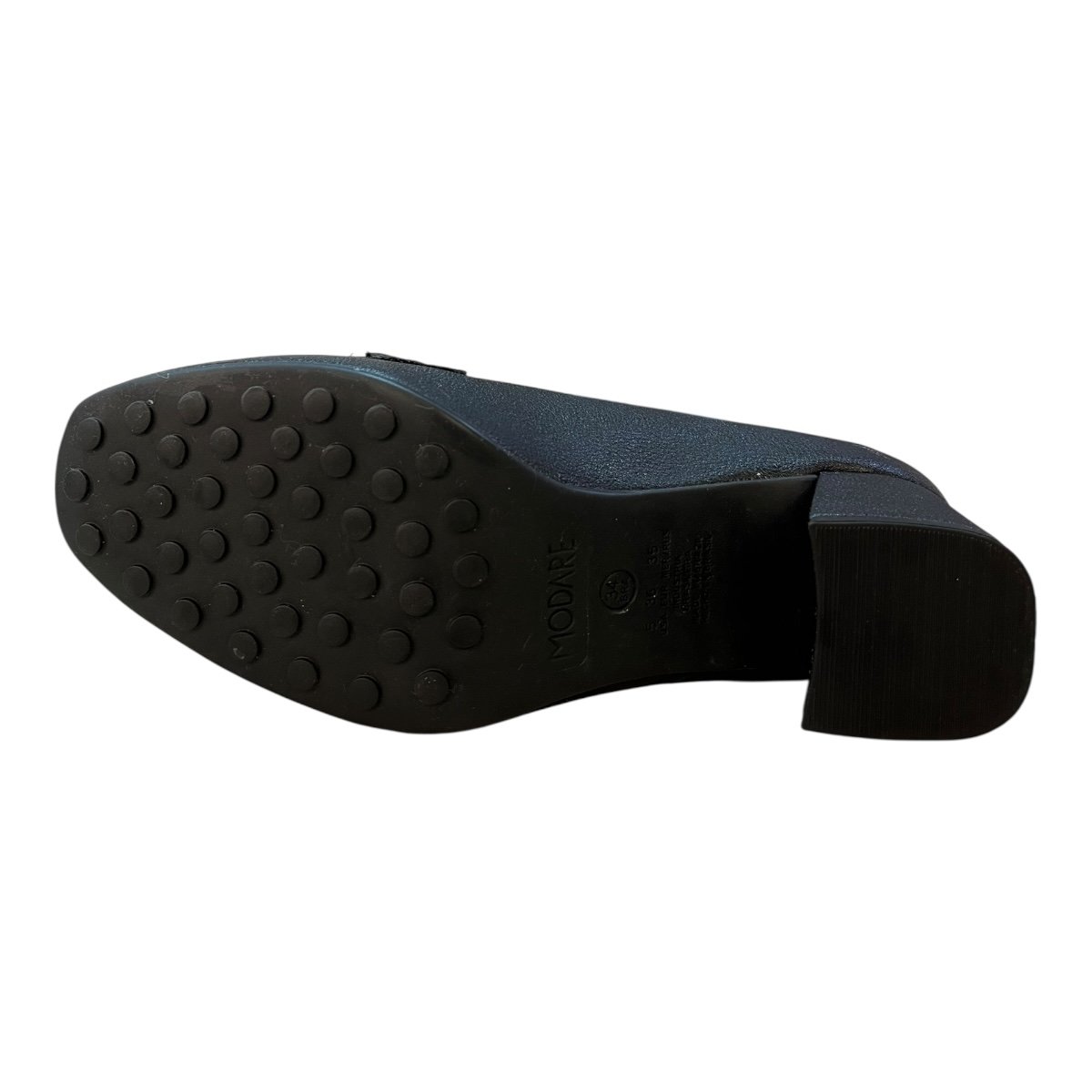 Sapato Scarpin Feminino Modare Casual Ultraconforto Salto Bloco Médio Bico Quadrado 7373.118 Preto Preto 3