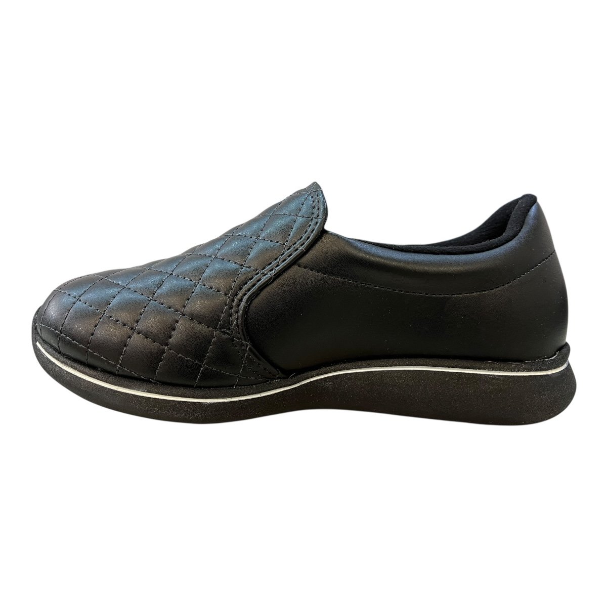 Tenis Feminino Modare Casual Calce Fácil Zíper Ultraconforto 7358.224 Preto Preto 4